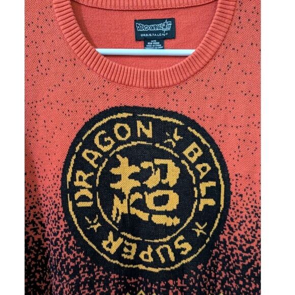 Dragon Ball Super Goku Men's XL Knit Sweater Orange & Black - Picture 4 of 6